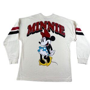 Disney Minnie Mouse Mens Small Shirt Beige Long Sleeve 1928 Steamboat Willie